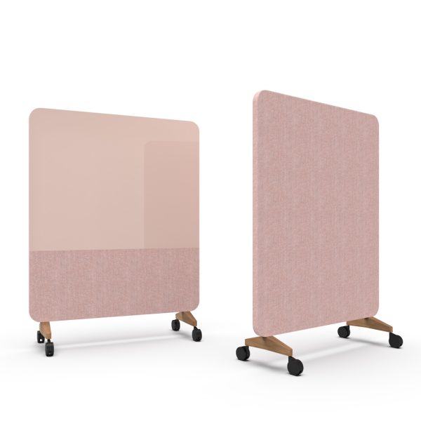 Lintex Mood Fabric Mobile 1500 x 1960 mm siirreltävä akustoiva lasitaulu puujalat - Image 26