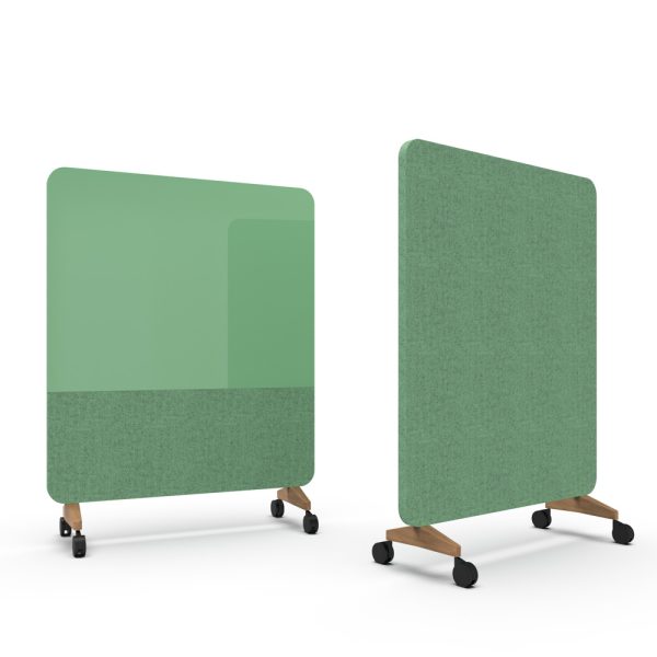 Lintex Mood Fabric Mobile 1500 x 1960 mm siirreltävä akustoiva lasitaulu puujalat - Image 31