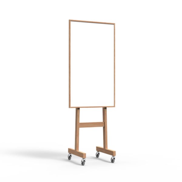 Lintex Wood Mobile Whiteboard 708 x 1960 mm siirreltävä kirjoitustaulu - Image 2