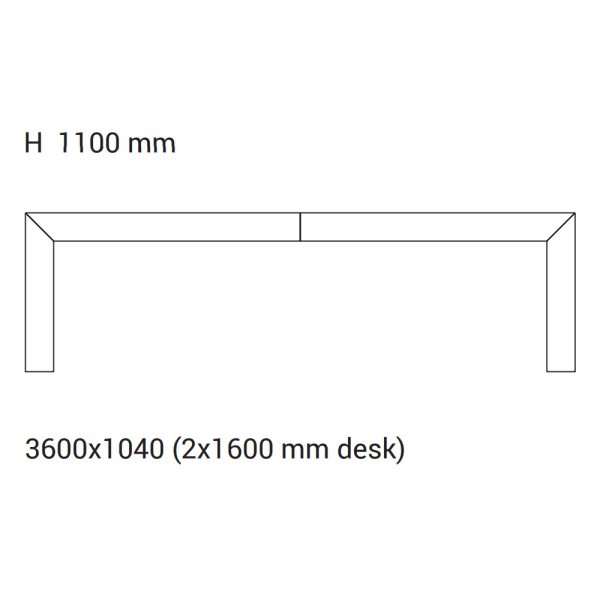 Narbutas Domino 1-hengen U-vastaanottotiski - Image 25
