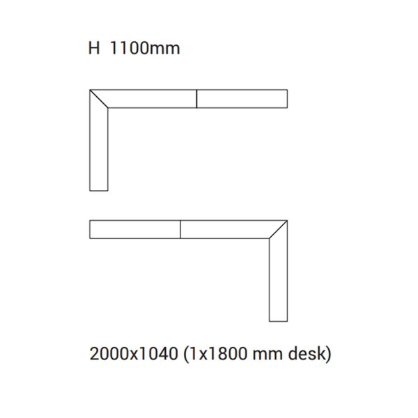 Narbutas Domino 1-hengen U-vastaanottotiski - Image 27