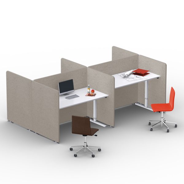 Narbutas My Space Desking työpöytä sermeillä (4 hlö) - Image 4