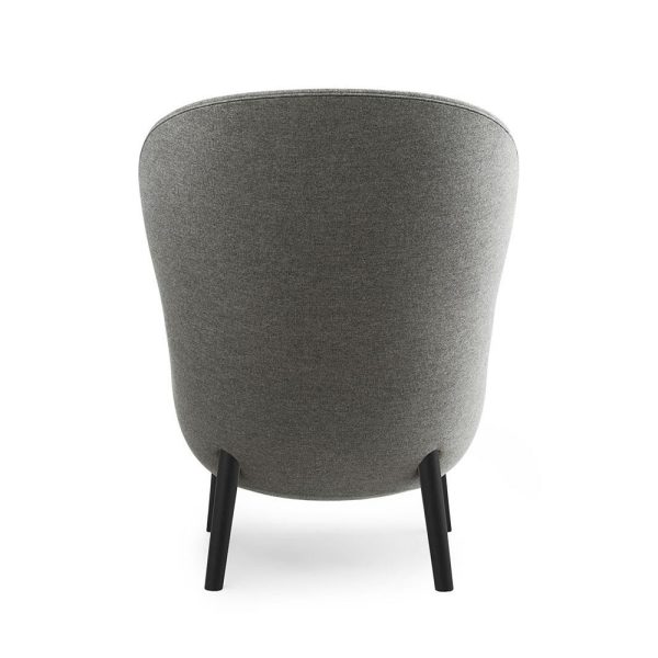 Normann Copenhagen Hyg Lounge Chair High nojatuoli (musta) - Image 4