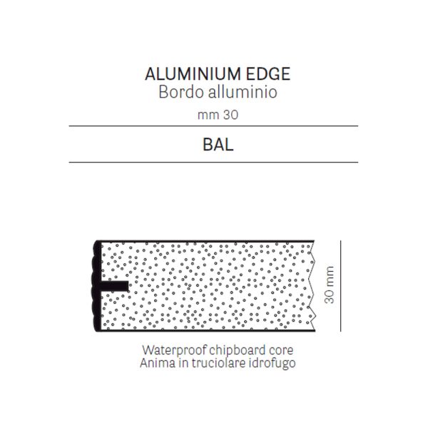 Pedrali Laminate Aluminium ravintolapöydänkansi laminaatti - Image 3