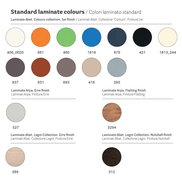 Pedrali Laminate Chromed ABS ravintolapöydänkansi laminaatti - Image 6