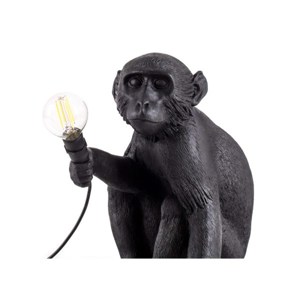 Seletti The Monkey Lamp Black Sitting Version pöytävalaisin / lattiavalaisin - Image 7