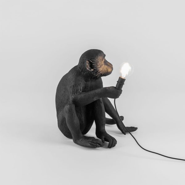 Seletti The Monkey Lamp Black Sitting Version pöytävalaisin / lattiavalaisin - Image 4