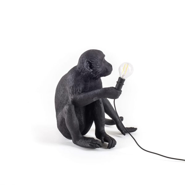 Seletti The Monkey Lamp Black Sitting Version pöytävalaisin / lattiavalaisin - Image 3