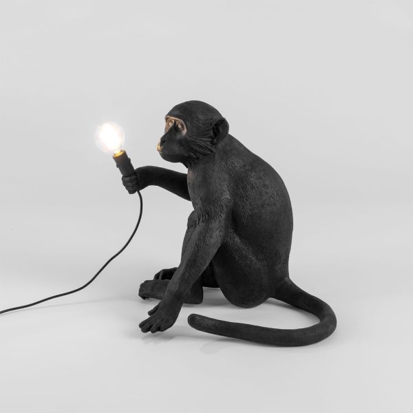Seletti The Monkey Lamp Black Sitting Version pöytävalaisin / lattiavalaisin - Image 5