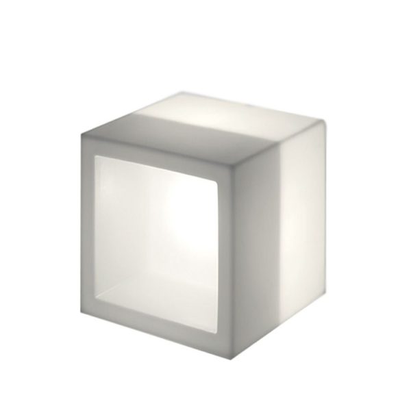 Slide Open Cube valaiseva hylly/pöytä