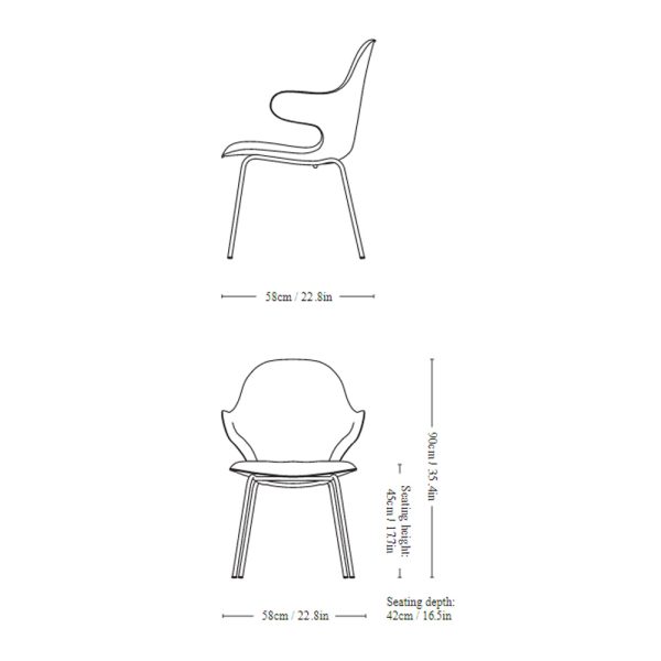 &Tradition Catch Chair JH15 tuoli kokoverhoiltu - Image 5