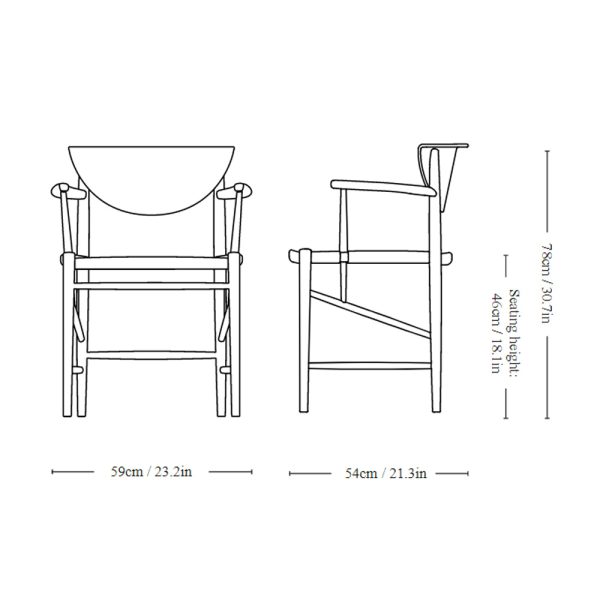 &Tradition Drawn chair HM4