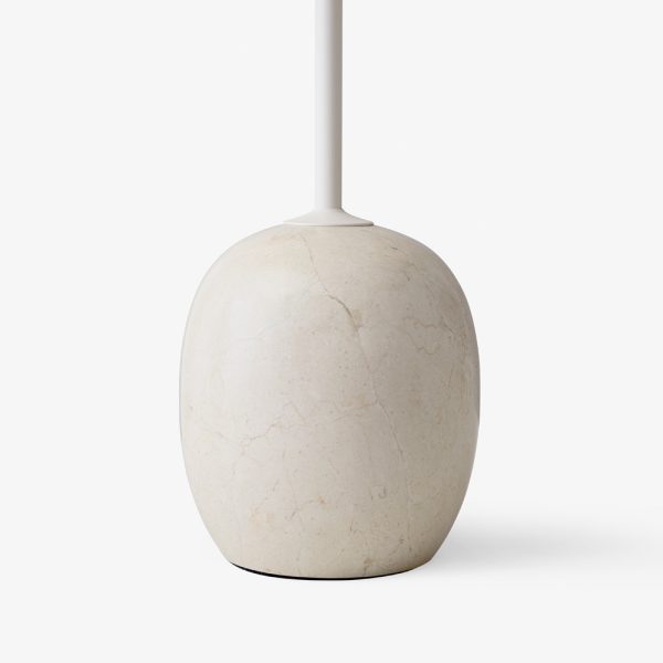 &Tradition Lato LN8 LN9 Ivory White powder coated steel top with Crema Diva marble base