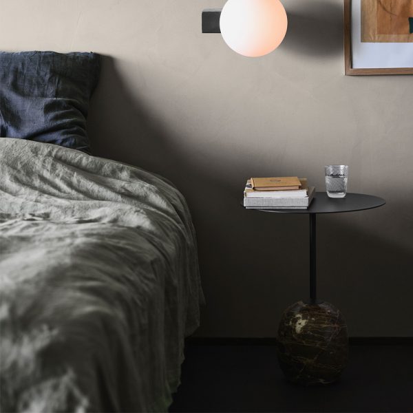 &Tradition Lato LN8 Warm Black powder coated steel top with Emparador marble base