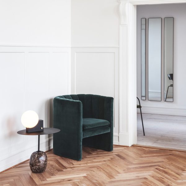 &Tradition Lato LN9 Warm Black powder coated steel top with Emparador marble base