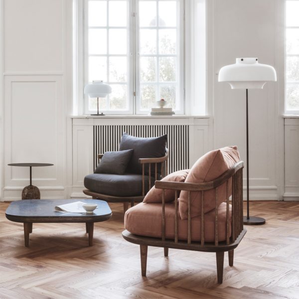 &Tradition Lato LN9 Warm Black powder coated steel top with Emparador marble base