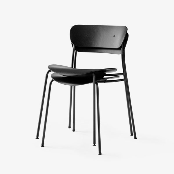 &Tradition Pavilion Chair AV1 Black Lacquered Oak
