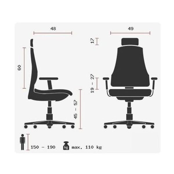 HJH Office Air-Port Leather työtuoli - Image 13