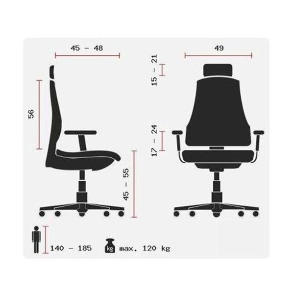 HJH Office Ergo Line Pro II Fabric työtuoli - Image 16