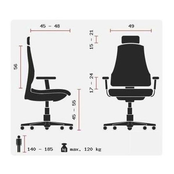 HJH Office Ergo Line Pro II Leather työtuoli - Image 13