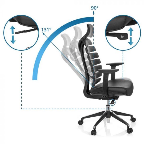 HJH Office Ergo Line Pro II Leather työtuoli - Image 14