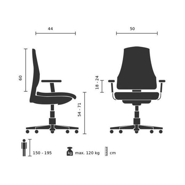 HJH Office Ergo Line II Work Fabric työtuoli - Image 13