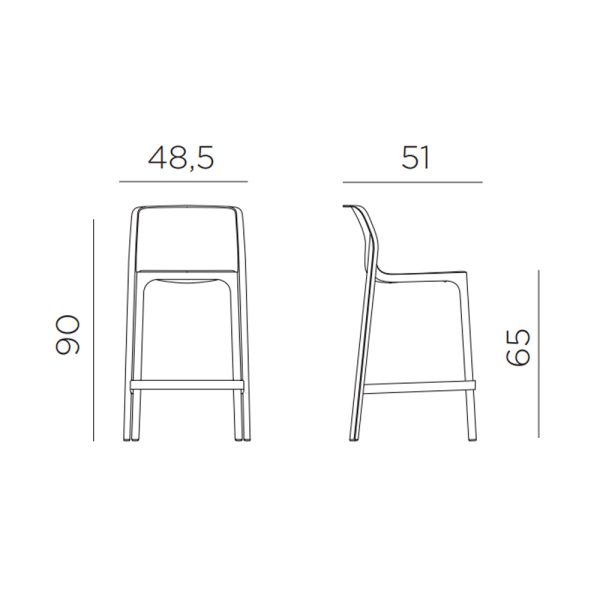 Nardi Net Stool Mini matala terassibaarituoli - Image 8