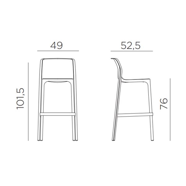 Nardi Net Stool korkea terassibaarituoli - Image 8