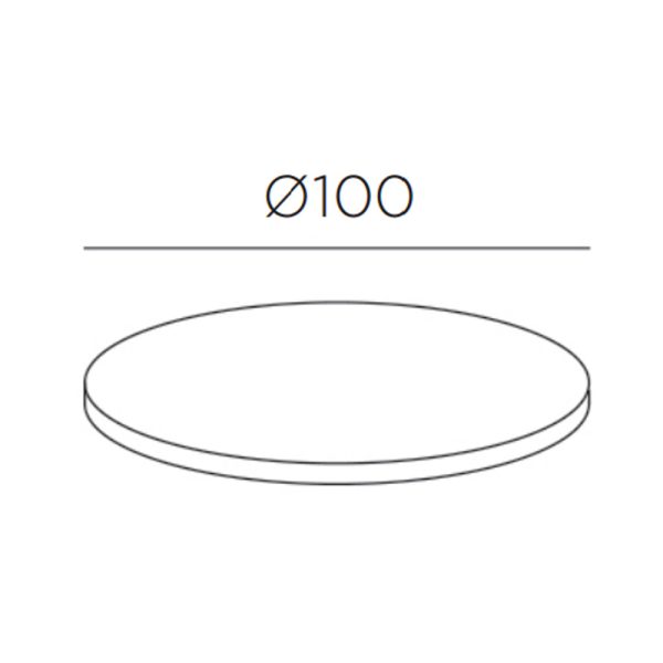 Nardi Piani laminato Ø100 pyöreä umpilaminaatti pöydänkansi - Image 11