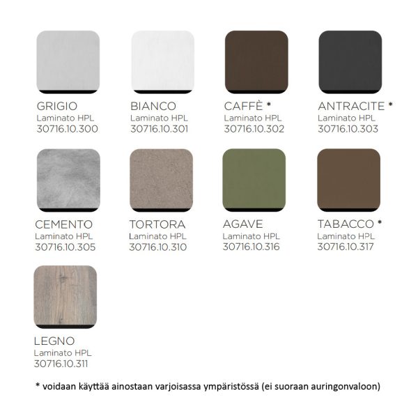 Nardi Piani laminato Ø100 pyöreä umpilaminaatti pöydänkansi - Image 12