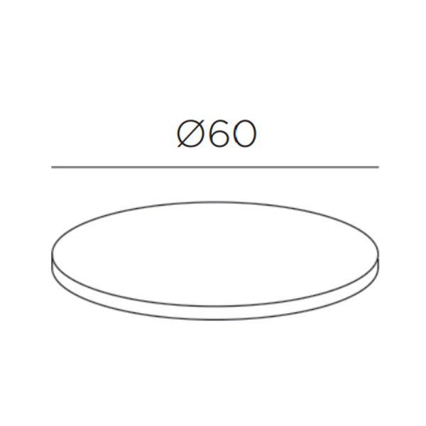 Nardi Piani laminato Ø60 pyöreä umpilaminaatti pöydänkansi - Image 10