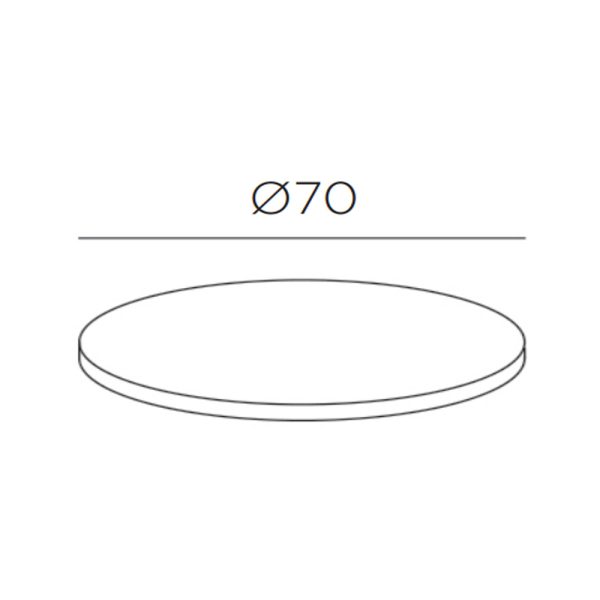 Nardi Piani laminato Ø70 pyöreä umpilaminaatti pöydänkansi - Image 12