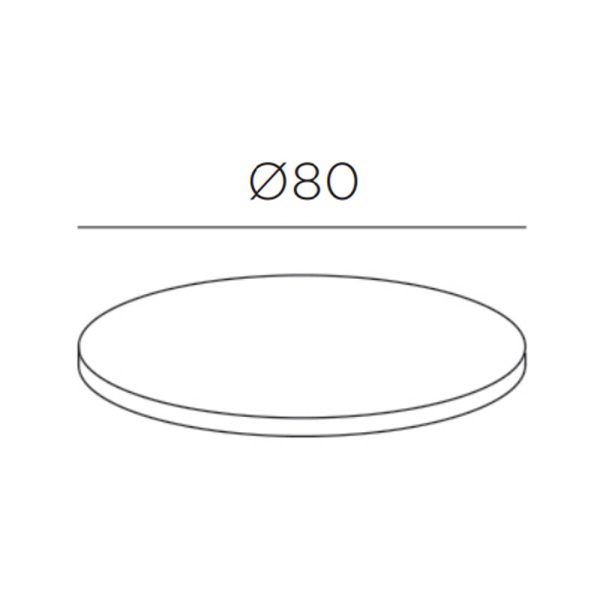 Nardi Piani laminato Ø80 pyöreä umpilaminaatti pöydänkansi - Image 12