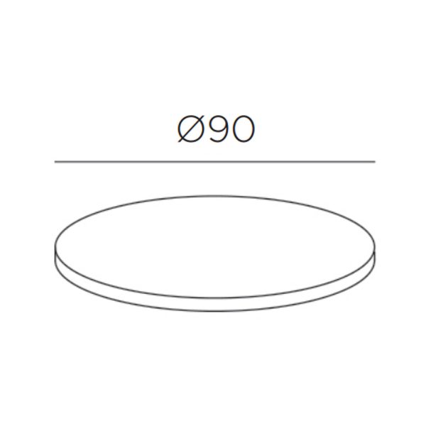 Nardi Piani laminato Ø90 pyöreä umpilaminaatti pöydänkansi - Image 12