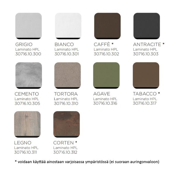 Nardi Piani laminato Ø90 pyöreä umpilaminaatti pöydänkansi - Image 13