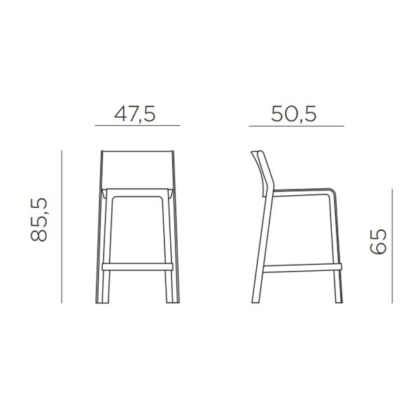 Nardi Trill Stool Mini matala terassibaarituoli - Image 11