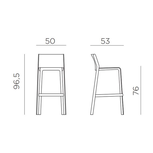 Nardi Trill Stool korkea terassibaarituoli - Image 11