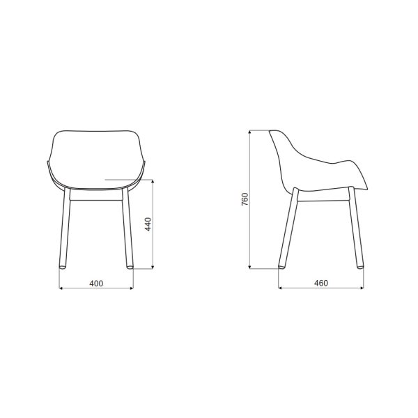 MDD Baltic Basic chair tuoli puujaloilla - Image 7