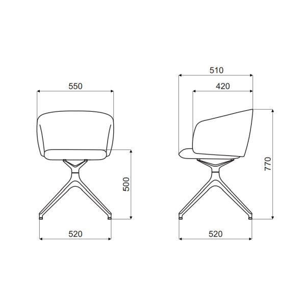 MDD Grace Chair tuoli ristikkojalka - Image 4