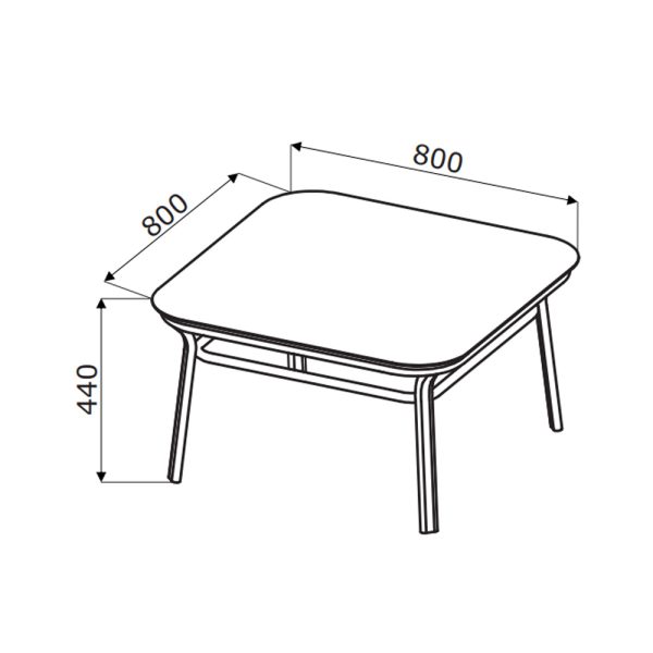MDD Grace Coffee Table neliö sohvapöytä - Image 4
