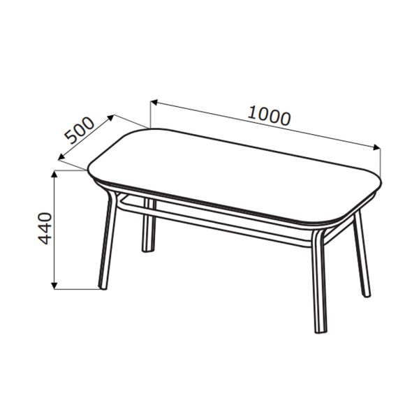 MDD Grace Coffee Table suorakulmainen sohvapöytä - Image 3