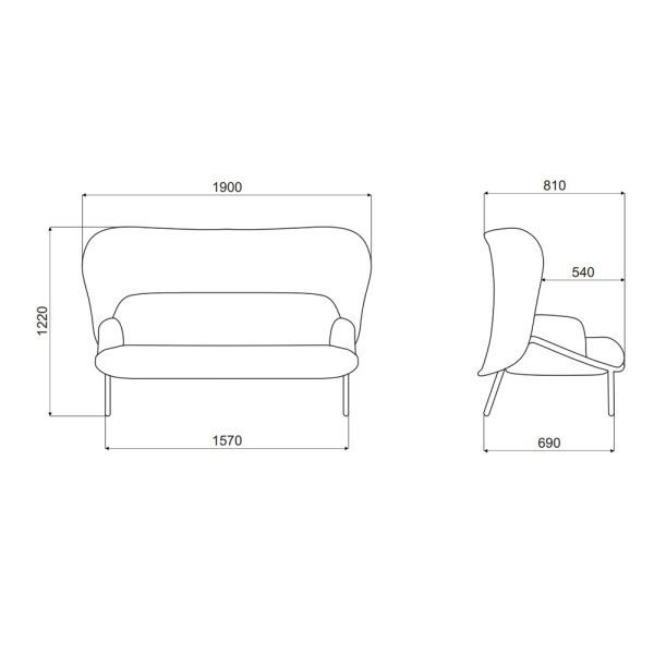 MDD Mesh Sofa Large Shield sohva - Image 7