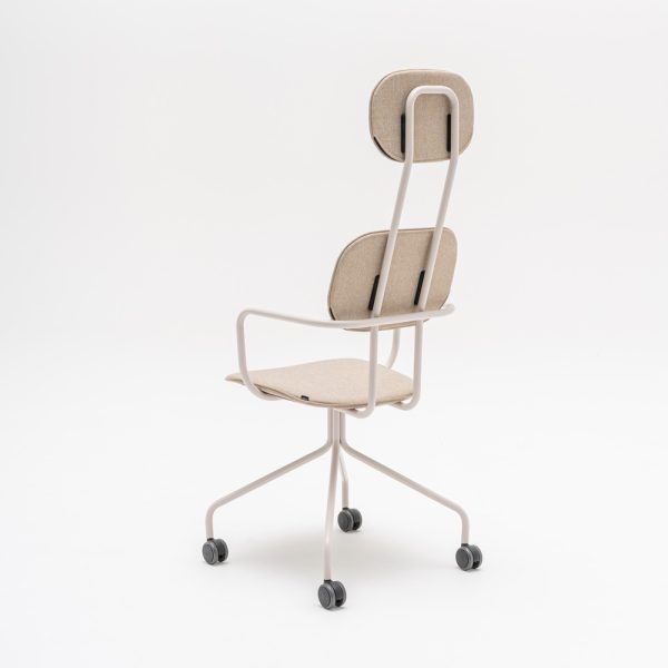 MDD New School Chair niskatuellinen verhoiltu tuoli ristikkojalka pyörillä - Image 4
