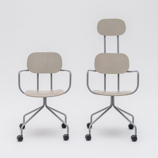 MDD New School Chair käsinojallinen tuoli ristikkojalka pyörillä - Image 4