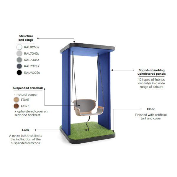 Bejot Social Swing Single 1-hengen toimistokeinu - Image 8