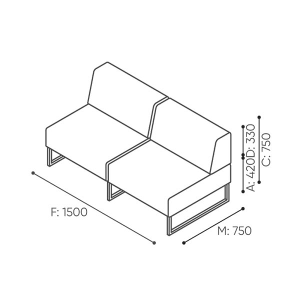 Bejot Plint PL20SS sohvamoduuli - Image 2