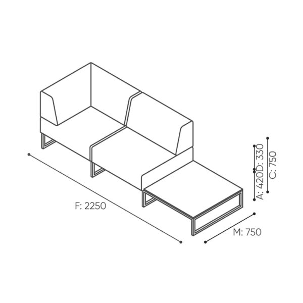 Bejot Plint PL30CST sohvamoduuli - Image 2