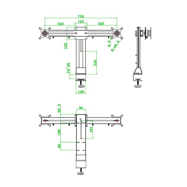 SELECTed Rail Dual Monitor Arm näytönvarsi - Image 11