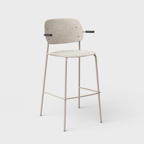 De Vorm Hale PET Felt Bar Stool Armrests korkea baarituoli - Image 2