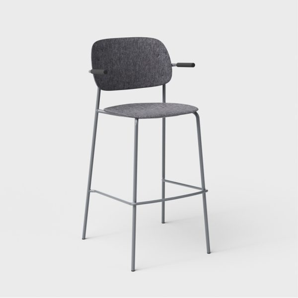 De Vorm Hale PET Felt Bar Stool Armrests korkea baarituoli - Image 5